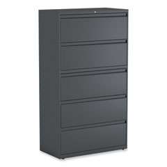 Alera Lateral File, 5 Legal/Letter/A4/A5-Size File Drawers, Charcoal, 36