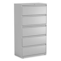 Alera Lateral File, 5 Legal/Letter/A4/A5-Size File Drawers, Light Gray, 36