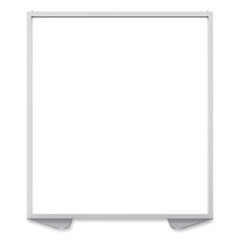 Ghent Manufacturing, Inc. Floor Partition with Aluminum Frame, 48.06 x 2.04 x 53.86, White, Ships in 7-10 Business Days