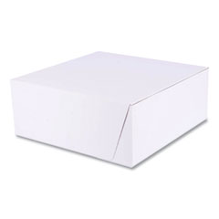 Southern Champion Tray White One-Piece Non-Window Bakery Boxes, Standard, 10 x 10 x 4, White, Paper, 100/Bundle