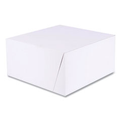 Southern Champion Tray White One-Piece Non-Window Bakery Boxes, Standard, 10 x 10 x 5, White/Kraft, Paper, 100/Bundle