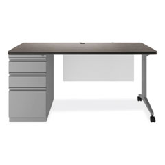 Alera Modern Teacher Series Pedestal Desk, Left-Side Pedestal: Box/Box/File, 60
