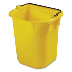 Rubbermaid 5-Quart Disinfecting Utility Pail, Plastic, Yellow, 4/Carton