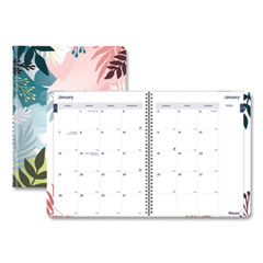 Rediform Office Products Monthly 14-Month Planner, Floral Watercolor Artwork, 11 x 8.5, Multicolor Cover, 14-Month (Dec to Jan): 2023 to 2025