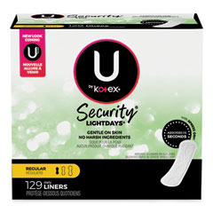 Kimberly Clark U by Kotex Security Lightdays Liners, Unscented, 129/Pack