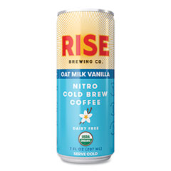 Rise Brewing Co. Nitro Cold Brew Latte, Oat Milk Vanilla, 7 oz Can, 12/Carton