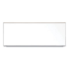 Ghent Manufacturing, Inc. Magnetic Porcelain Whiteboard with Satin Aluminum Frame and Map Rail, 144.59 x 60.47, White Surface, Ships in 7-10 Bus Days