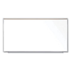 Ghent Manufacturing, Inc. Magnetic Porcelain Whiteboard with Satin Aluminum Frame and Map Rail, 120.59 x 60.47, White Surface, Ships in 7-10 Bus Days