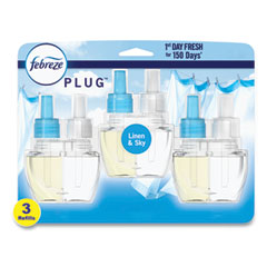 Procter & Gamble PLUG Air Freshener Refills, Linen and Sky, 2.63 oz, 3/Pack, 3 Packs/Carton