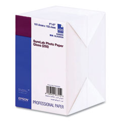 Epson SureLab Photo Paper, 4 x 6, Gloss White, 400/Pack
