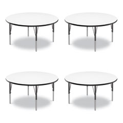 Correll, Inc. Dry Erase Markerboard Activity Tables, Round, 42