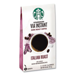 Starbucks VIA Ready Brew Coffee, 0.11 oz, Italian Roast, 8/Pack, 12 Packs/Carton