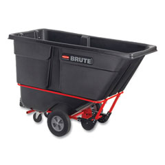 Rubbermaid BRUTE Forkliftable Rotomolded Tilt Truck, 202 gal, 1,250 lb Capacity, Polyethylene/Steel, Black/Red
