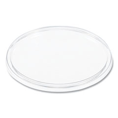 Dart Plastic Lids for Foam Cups, Bowls and Containers, Flat, Not Vented, Fits 6-32 oz, Clear, 100/Sleeve, 10 Sleeves/Carton