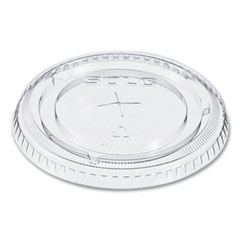 Dart Straw-Slot Cold Cup Lids, Fits 9 Oz To 20 Oz Cups, Clear, 100/sleeve, 10 Sleeves/carton