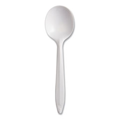 Dart Style Setter Mediumweight Plastic, Spoons, White, 5.6