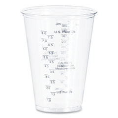 Dart PET Graduated Medical and Dental Cups, 10 oz, Clear, Graduated, 50/Bag, 20 Bags/Carton