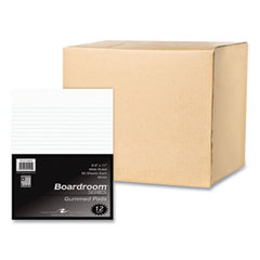 Roaring Spring Paper Products Boardroom Gummed Pad, Wide Rule, 50 White 8.5 x 11 Sheets, 72/Carton, Ships in 4-6 Business Days