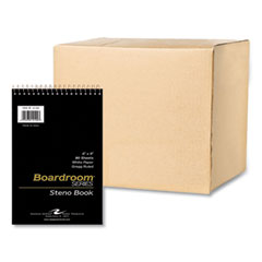 Roaring Spring Paper Products Boardroom Series Steno Pad, Gregg Rule, Brown Cover, 80 White 6 x 9 Sheets, 72 Pads/Carton, Ships in 4-6 Business Days