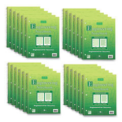 Roaring Spring Paper Products Wirebound Engineering Notebook, 20 lb Paper Stock, Green Cover, 80-Green 11 x 8.5 Sheets, 24/CT, Ships in 4-6 Business Days