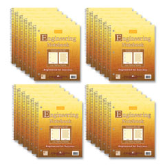 Roaring Spring Paper Products Wirebound Engineering Notebook, 20 lb Paper Stock, Buff Cover, 80 Buff 11 x 8.5 Sheets, 24/Carton, Ships in 4-6 Business Days