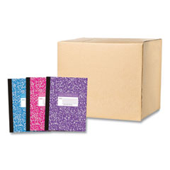 Roaring Spring Paper Products Flexible Cover Marble Composition Book, Med/College Rule, Asst Cover, (80) 10.25 x 7.88 Sheet, 48/CT, Ships in 4-6 Bus Days