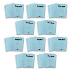 Roaring Spring Paper Products Examination Blue Book, Wide/Legal Rule, Blue Cover, (6) 11 x 8.5 Sheets, 500/Carton, Ships in 4-6 Business Days