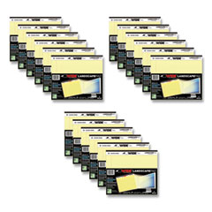 Roaring Spring Paper Products WIDE Landscape Format Writing Pad, Medium/College Rule, 40 Canary 11 x 9.5 Sheets, 18/Carton, Ships in 4-6 Business Days