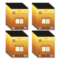 Roaring Spring Paper Products Covered Engineering Pad, 5 sq/in Quadrille Rule, 80 Buff 8.5 x 11 Sheets, 24/Carton, Ships in 4-6 Business Days