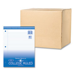 Roaring Spring Paper Products Loose Leaf Paper, 8.5 x 11, 3-Hole Punched, College Rule, White, 100 Sheets/Pack, 48 Packs/Carton, Ships in 4-6 Business Days