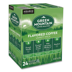 Keurig Flavored Variety Coffee K-Cups, Assorted Flavors, 0.38 oz K-Cup, 24/Box