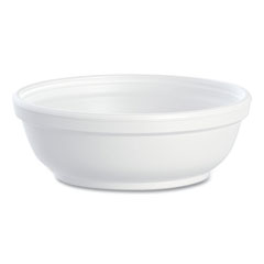 Dart Insulated Foam Bowls, 6 Oz, White, 50/pack, 20 Packs/carton