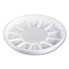 Dart Vented Foam Lids, Fits 6 Oz To 32 Oz Cups, White, 50 Pack, 10 Packs/carton