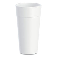 Dart Foam Drink Cups, Hot/cold, 24 Oz, White, 25/bag, 20 Bags/carton