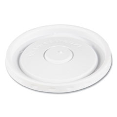 Dart Polystyrene Food Container Lids, White, Plastic, 100/Bag, 24 Bags/Carton