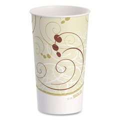 Dart Double Sided Poly (DSP) Paper Cold Cups, 16 oz,  Beige/White, 50/Sleeve, 20 Sleeves/Carton