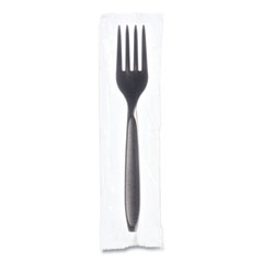 Dart Reliance Mediumweight Cutlery, Fork, Black, 1,000/Carton