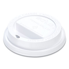 Dart Traveler Cappuccino Style Dome Lid, Fits 10 Oz Cups, White, 100/pack, 10 Packs/carton