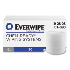 Essity Chem-Ready Dry Wipes, 10 x 12, 90/Box, 6 Boxes/Carton