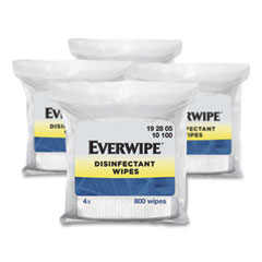 Essity Disinfectant Wipes, 1-Ply, 8 x 6, Lemon, White, 800/Bag, 4 Bags/Carton