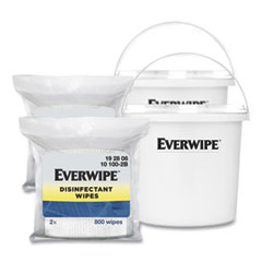 Essity Disinfectant Wipes, 1-Ply, 8 x 6, Lemon, White, 800/Dispenser Bucket, 2 Buckets/Carton