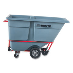 Rubbermaid BRUTE DURATILT Frame Tilt Truck, Standard Duty, 1 cu yd, 1,200 lb Capacity, Rotomolded Resin/Leakproof Polyethylene, Gray
