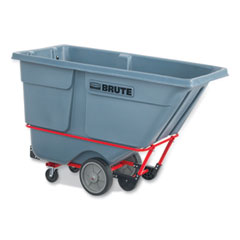 Rubbermaid BRUTE DURATILT Frame Tilt Truck, Heavy Duty, 1 cu yd, 2,100 lb Capacity, Rotomolded Resin/Leakproof Polyethylene, Gray