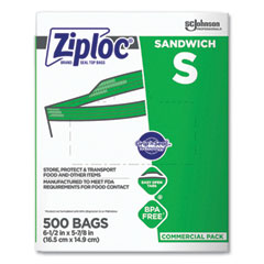 SC Johnson Resealable Sandwich Bags, 1.2 Mil, 6.5