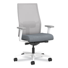 Hon Company Ignition 2.0 4-Way Stretch Mid-Back Mesh Task Chair, Navy Blue Lumbar Support, Basalt/Fog/White, Ships in 7-10 Business Days