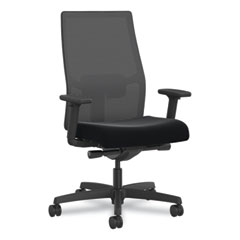 Hon Company Ignition 2.0 4-Way Stretch Mid-Back Mesh Task Chair, Navy Blue Adjustable Lumbar Support, Black, Ships in 7-10 Business Days