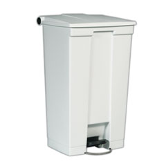 Rubbermaid Legacy Step-On Receptacle, 23 gal, Plastic, White