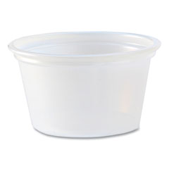 Fabri-Kal Portion Cups, 0.75 oz, Translucent, 125/Sleeve, 20 Sleeve/Carton