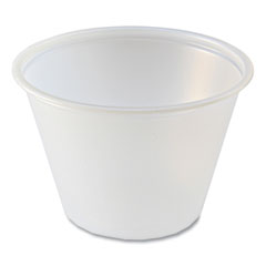 Fabri-Kal Portion Cups, 2.5 oz, Translucent, 125/Sleeve, 20 Sleeve/Carton