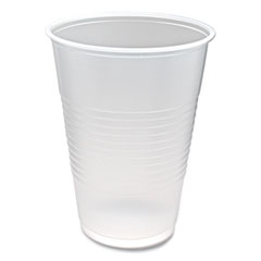 Fabri-Kal RK Ribbed Cold Drink Cups, 10 oz, Clear, 100/Sleeve, 25 Sleeves/Carton